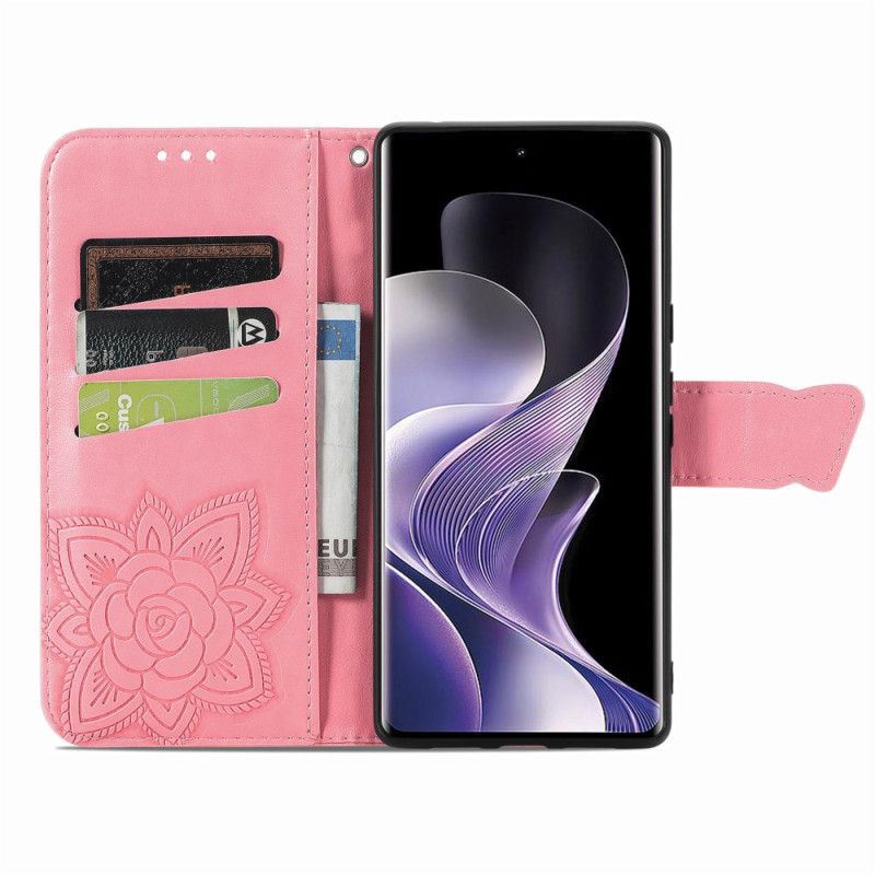 Folio Deksel Xiaomi Redmi Note 14 Pro 5g Barokk Sommerfugl