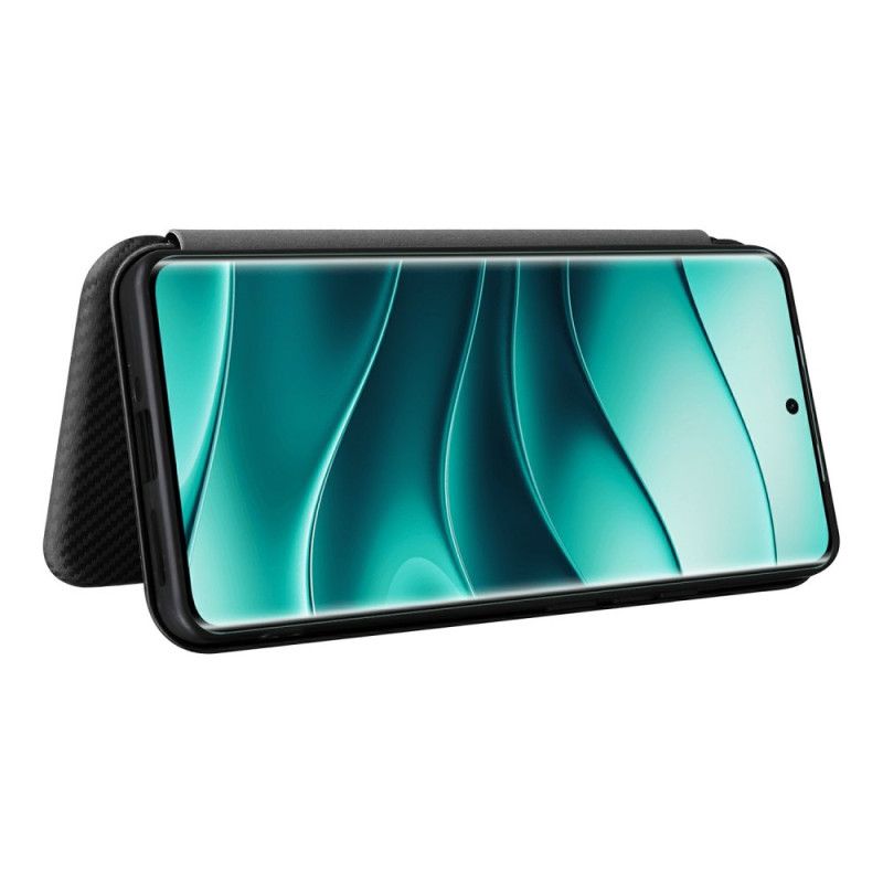 Folio Deksel Xiaomi Redmi Note 14 Pro 5g Karbonfiber Fiber Beskyttelse Deksel