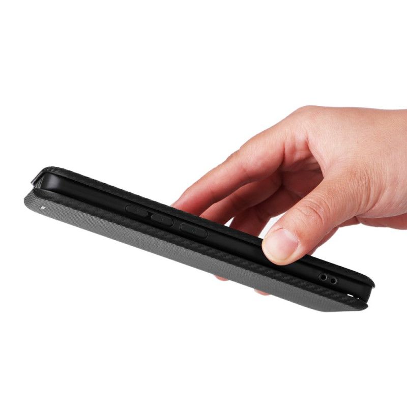 Folio Deksel Xiaomi Redmi Note 14 Pro 5g Karbonfiber Fiber Beskyttelse Deksel