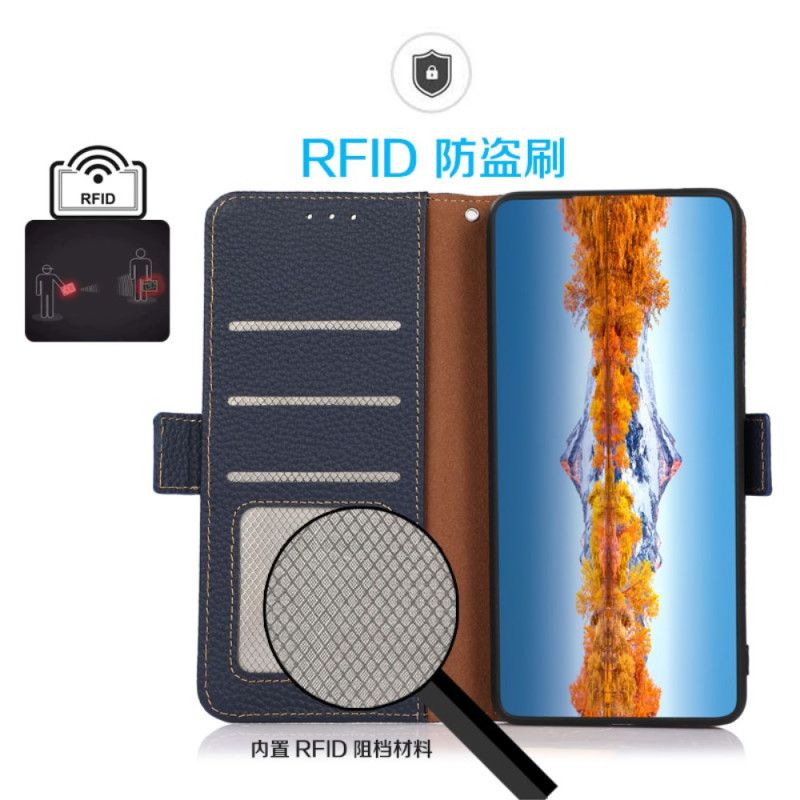 Folio Deksel Xiaomi Redmi Note 14 Pro 5g Kazneh Rfid-beskyttelse I Skinn