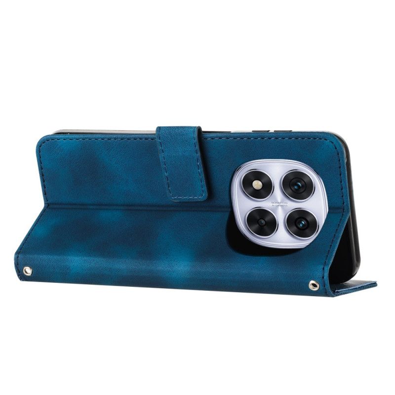 Folio Deksel Xiaomi Redmi Note 14 Pro 5g Stripete Semsket Skinneffekt Beskyttelse Deksel