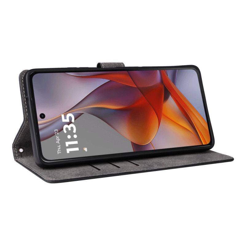 Folio Deksel Xiaomi Redmi Note 14 Pro 5g Variant Av Semsket Skinn