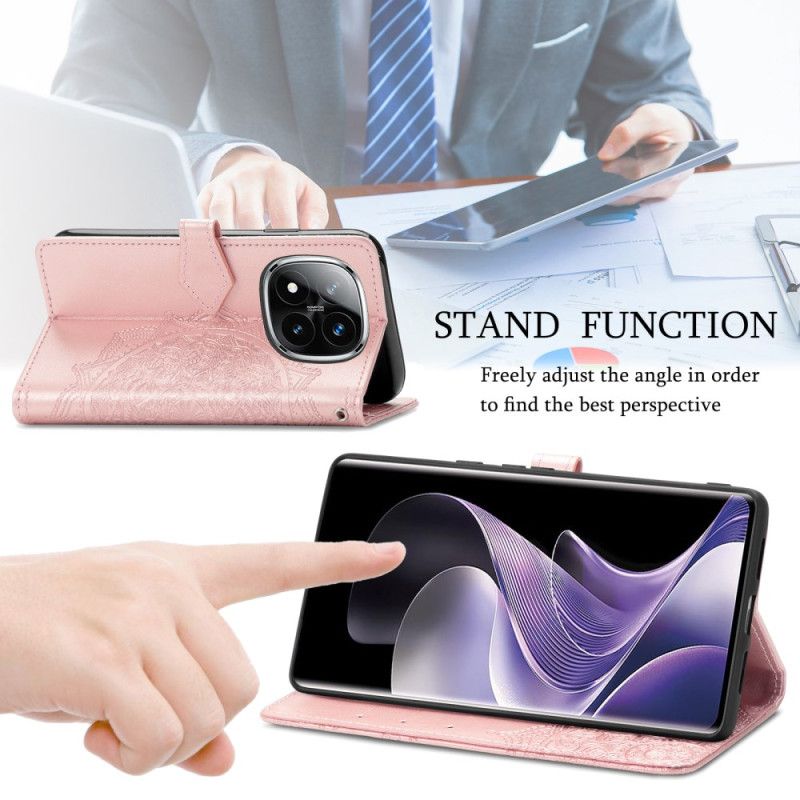 Lærdeksel Folio Deksel Xiaomi Redmi Note 14 Pro 5g Barokk Mandala