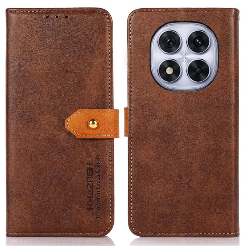 Lærdeksel Folio Deksel Xiaomi Redmi Note 14 Pro 5g Khazneh Gulllås