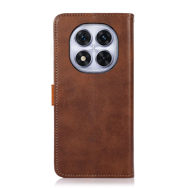 Lærdeksel Folio Deksel Xiaomi Redmi Note 14 Pro 5g Khazneh Gulllås