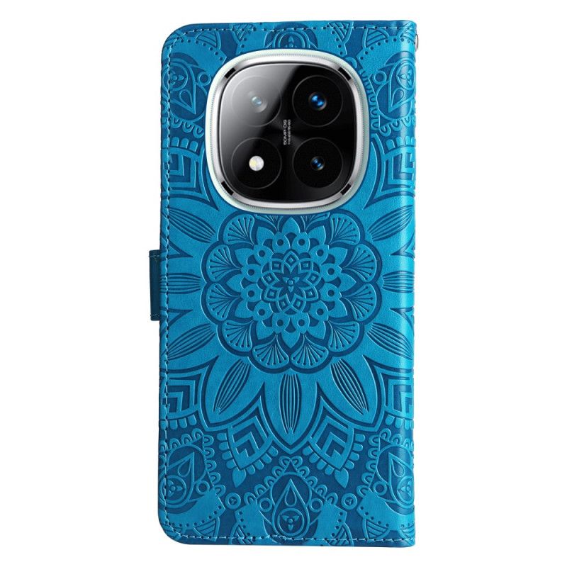Lærdeksel Folio Deksel Xiaomi Redmi Note 14 Pro 5g Mobildeksel Flamboyant Mandala