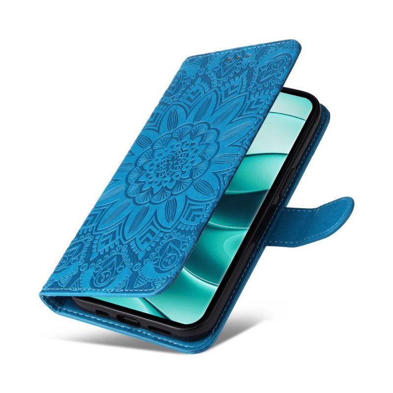 Lærdeksel Folio Deksel Xiaomi Redmi Note 14 Pro 5g Mobildeksel Flamboyant Mandala
