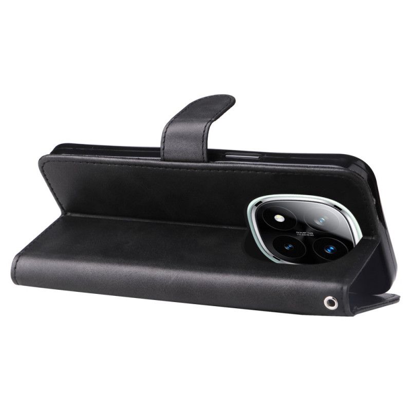 Lærdeksel Folio Deksel Xiaomi Redmi Note 14 Pro 5g Mobildeksel Glidelåslomme