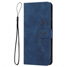 Lærdeksel Folio Deksel Xiaomi Redmi Note 14 Pro 5g Mobildeksel Smil