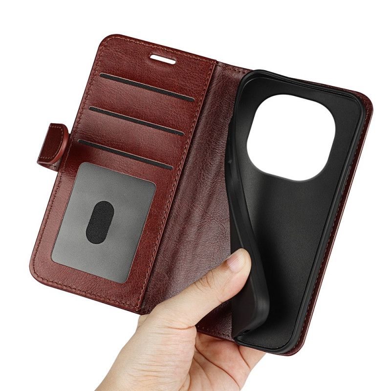 Lærdeksel Folio Deksel Xiaomi Redmi Note 14 Pro 5g Mobildeksel Vintage