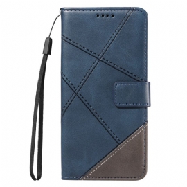 Lærdeksel Folio Deksel Xiaomi Redmi Note 14 Pro 5g Tofarget Stropplinjer