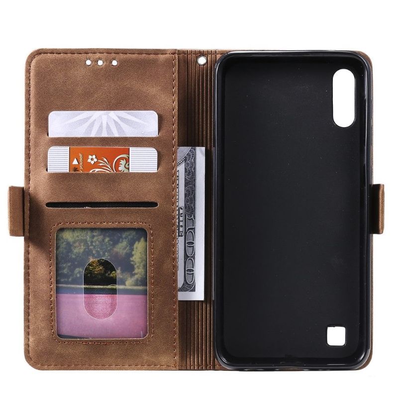 Folio Deksel Til Samsung Galaxy A10 Med Kjede Vintage Kortholder