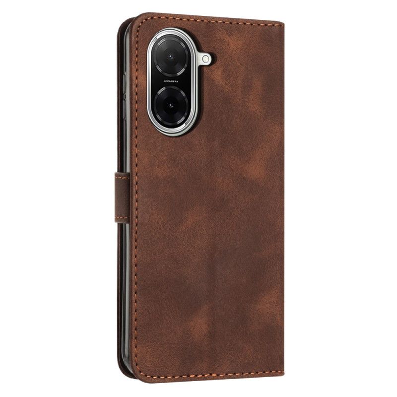 Folio Deksel Poco C71 Linjedesign Med Stropp