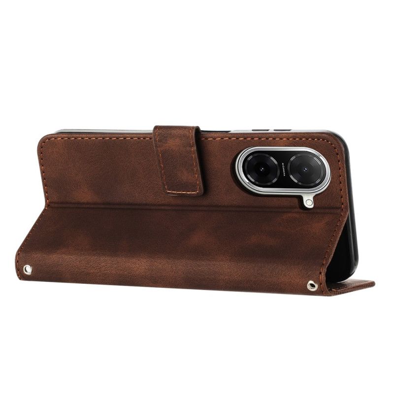 Folio Deksel Poco C71 Linjedesign Med Stropp