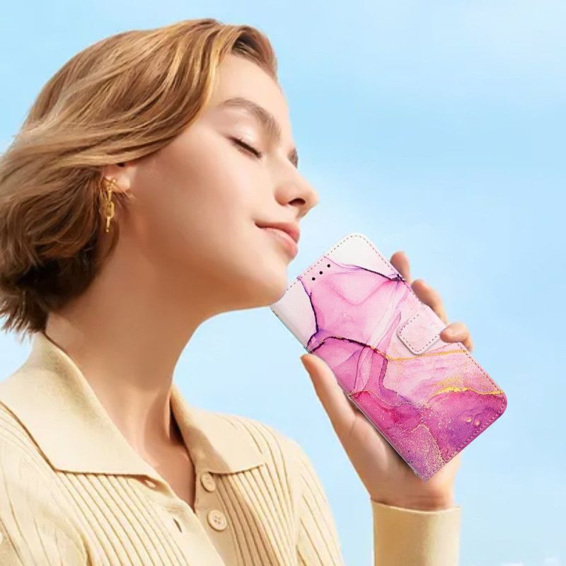 Folio Deksel Poco C71 Marmorstil Beskyttelse Deksel