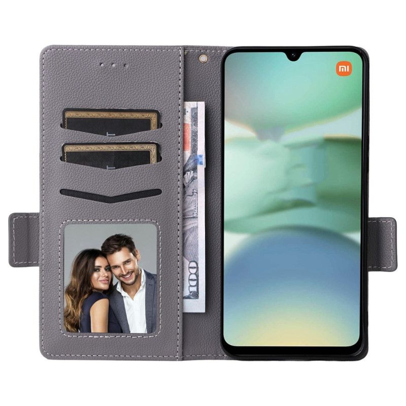 Folio Deksel Poco C71 Teksturert Snor I Litchi