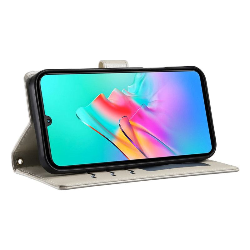 Folio Deksel Poco C71 Vattert Med Stropp Og Skulderstropp