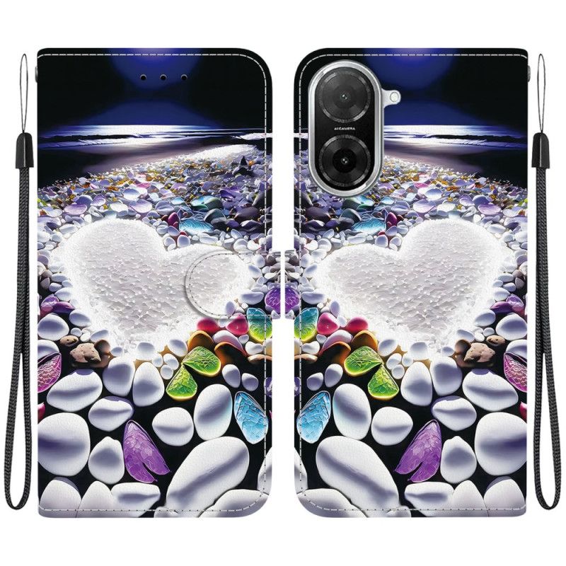 Folio Deksel Til Poco C71 Hvitt Hjerte