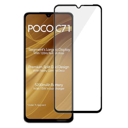 Full Skjermbeskytter I Herdet Glass For Poco C71 Mocolo