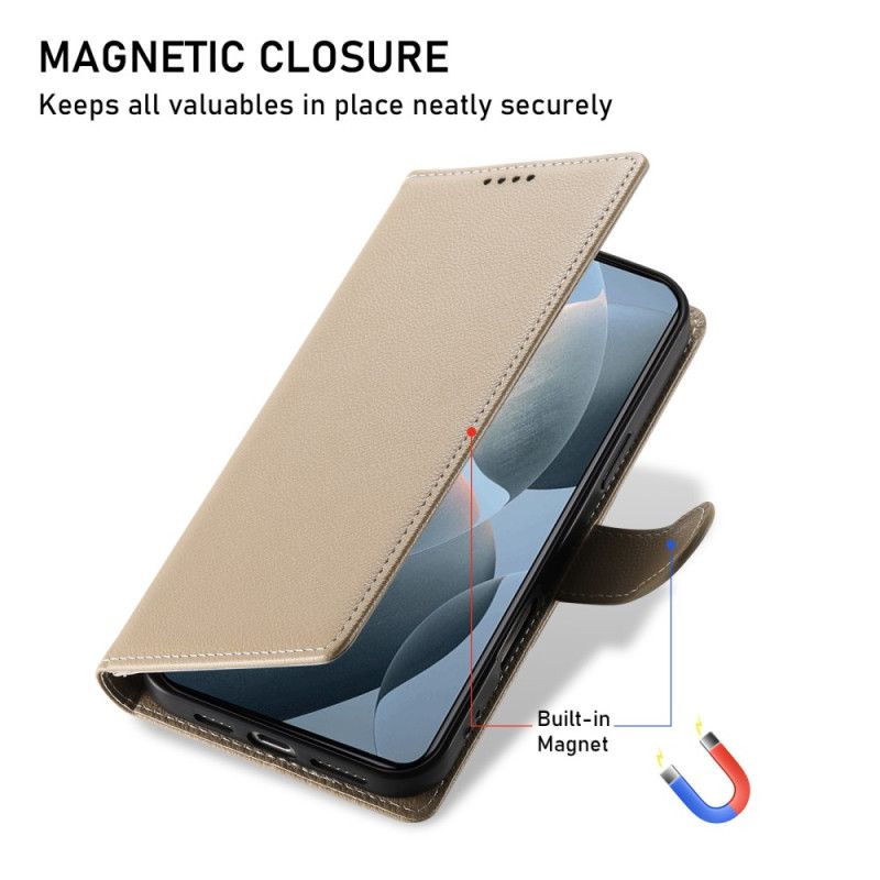 Lærdeksel Folio Deksel Poco C71 Ensfarget