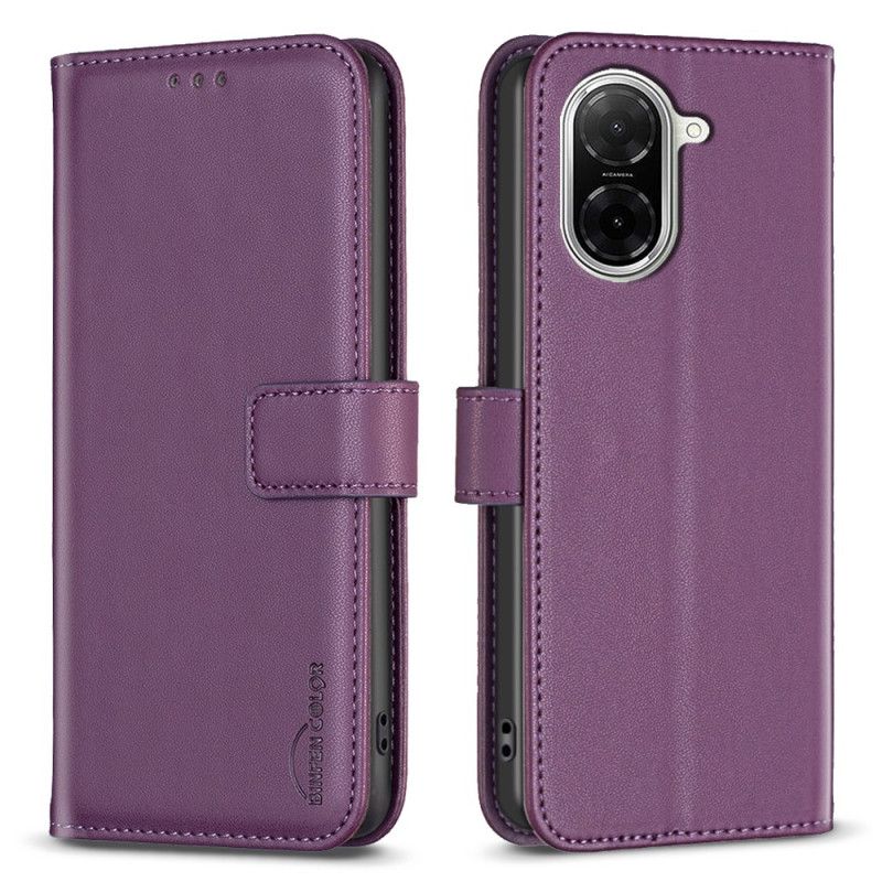 Lærdeksel Folio Deksel Poco C71 Mobildeksel Binfen-farge Fuskelær