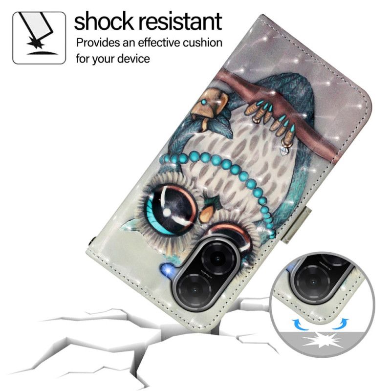 Lærdeksel Folio Deksel Poco C71 Mobildeksel Frøken Ugle