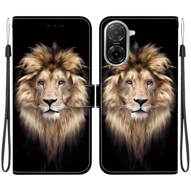 Lærdeksel Folio Deksel Poco C71 Mobildeksel Løve