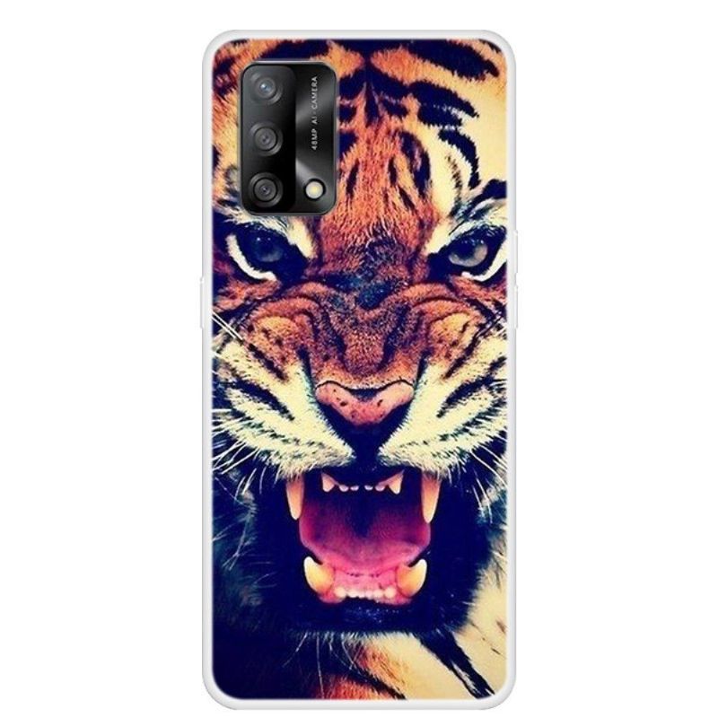 Deksel Til Oppo A74 4G Heftig Tiger