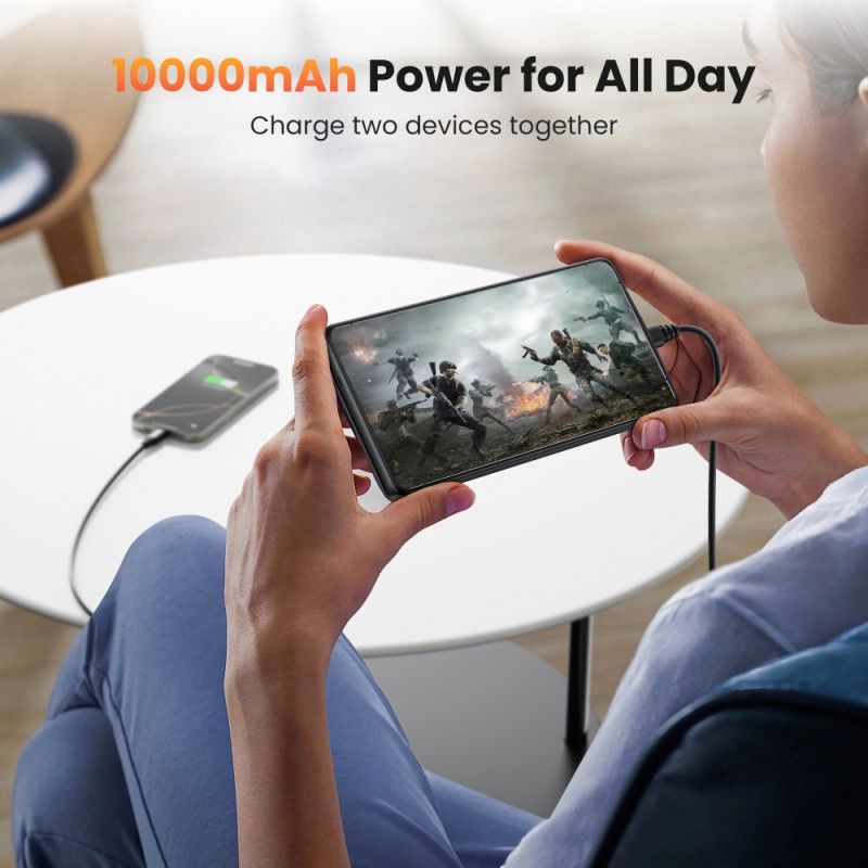 10000mah Eksternt Batterideksel Til Samsung Galaxy S25 / S24