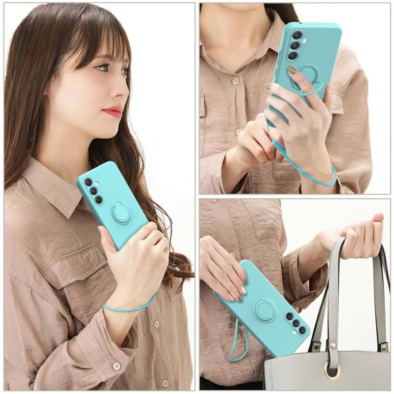 Deksel Samsung Galaxy S25 5g Ringholder I Flytende Silikon