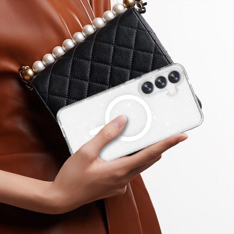 Deksel Til Samsung Galaxy S25 5g Glitterbakside Magsafe-kompatibel