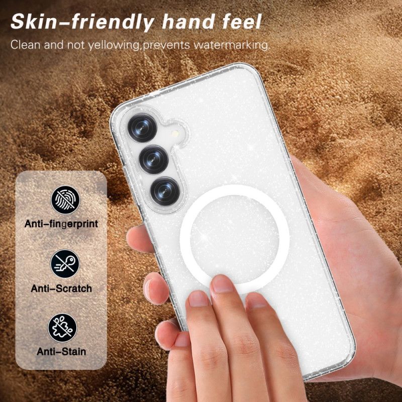 Deksel Til Samsung Galaxy S25 5g Glitterbakside Magsafe-kompatibel