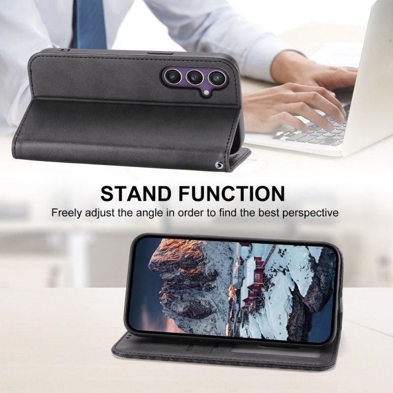 Folio Deksel Lær Samsung Galaxy S25 5g Mobildeksel Kalveskinnstekstur