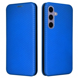 Folio Deksel Samsung Galaxy S25 5g Karbonfiber Beskyttelse Deksel