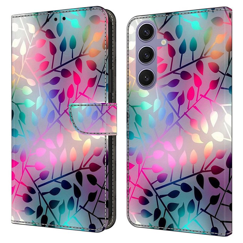 Folio Deksel Samsung Galaxy S25 5g Lønneblader Beskyttelse Deksel