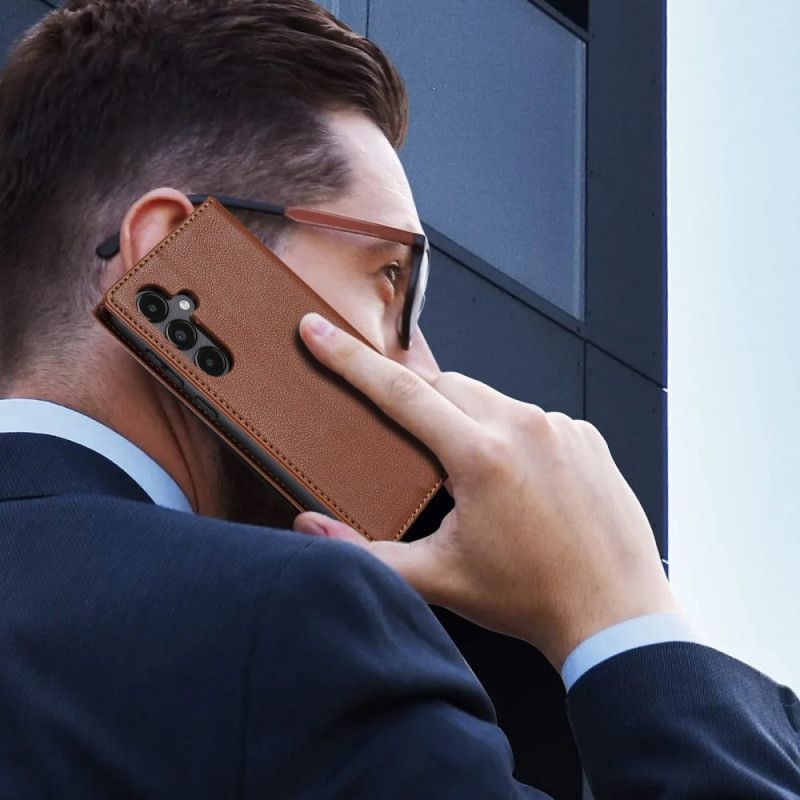 Folio Deksel Samsung Galaxy S25 5g Magnetisk Lukking Beskyttelse Deksel