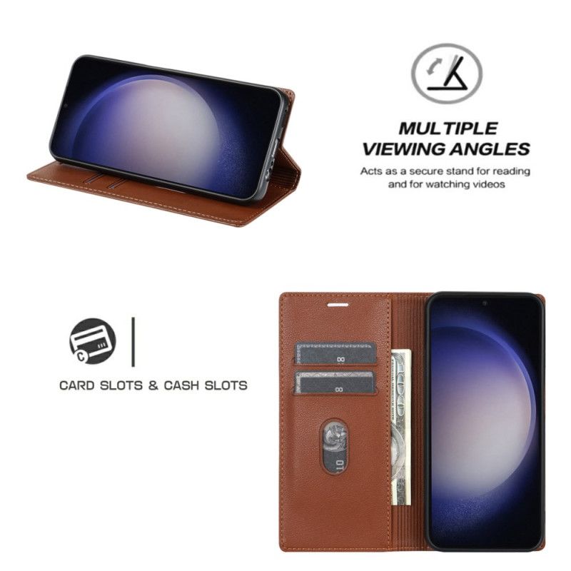 Folio Deksel Samsung Galaxy S25 5g Magnetisk Lukking Beskyttelse Deksel