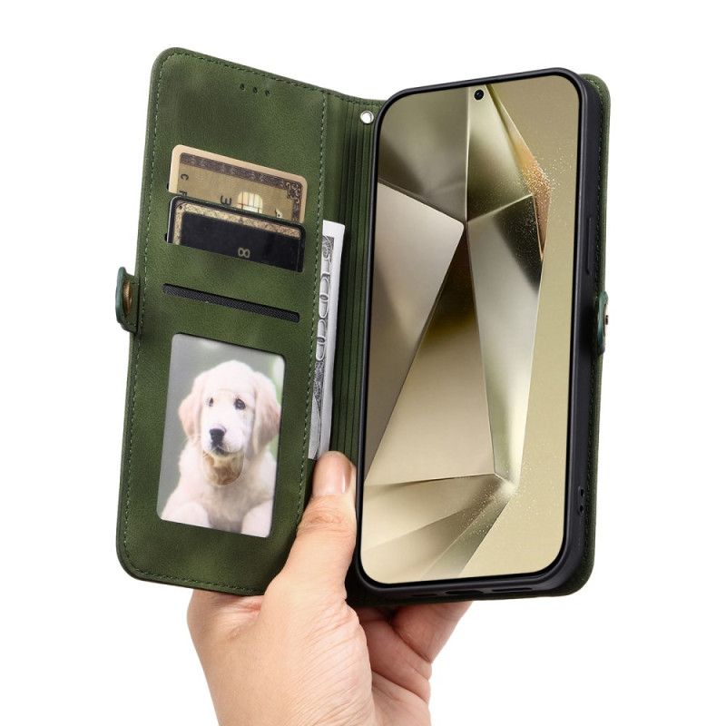 Folio Deksel Samsung Galaxy S25 5g Mandala Semsket Skinneffekt