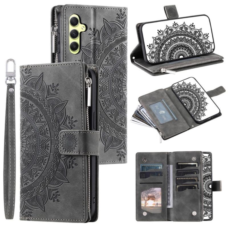 Folio Deksel Samsung Galaxy S25 5g Mandala Semsket Skinnlommebok