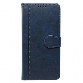 Folio Deksel Samsung Galaxy S25 5g Semsket Skinn Effektdesign Beskyttelse Deksel