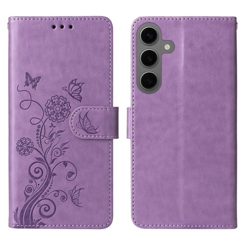Folio Deksel Samsung Galaxy S25 5g Små Blomster Beskyttelse Deksel