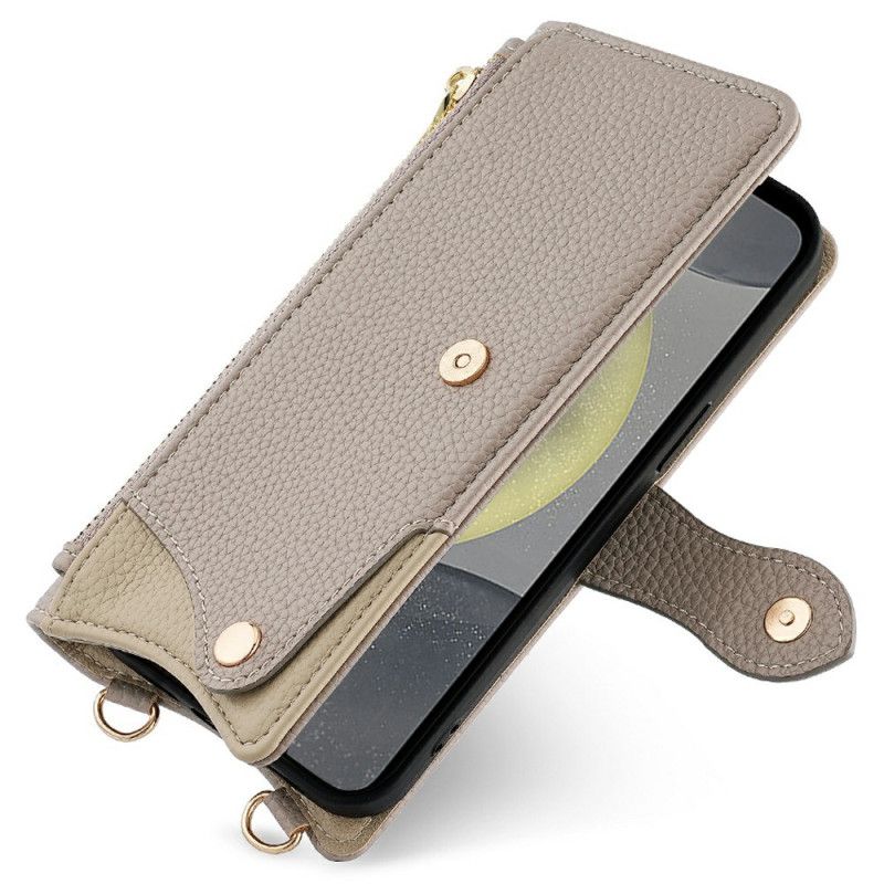 Folio Deksel Samsung Galaxy S25 5g Speil Og Kjede