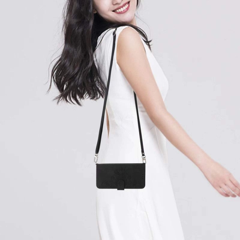 Folio Deksel Samsung Galaxy S25 5g Stropp Med Blondedesign Beskyttelse Deksel