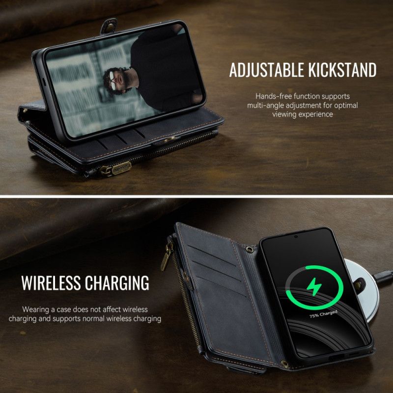 Lærdeksel Folio Deksel Samsung Galaxy S25 5g Full Rfid-lommebok