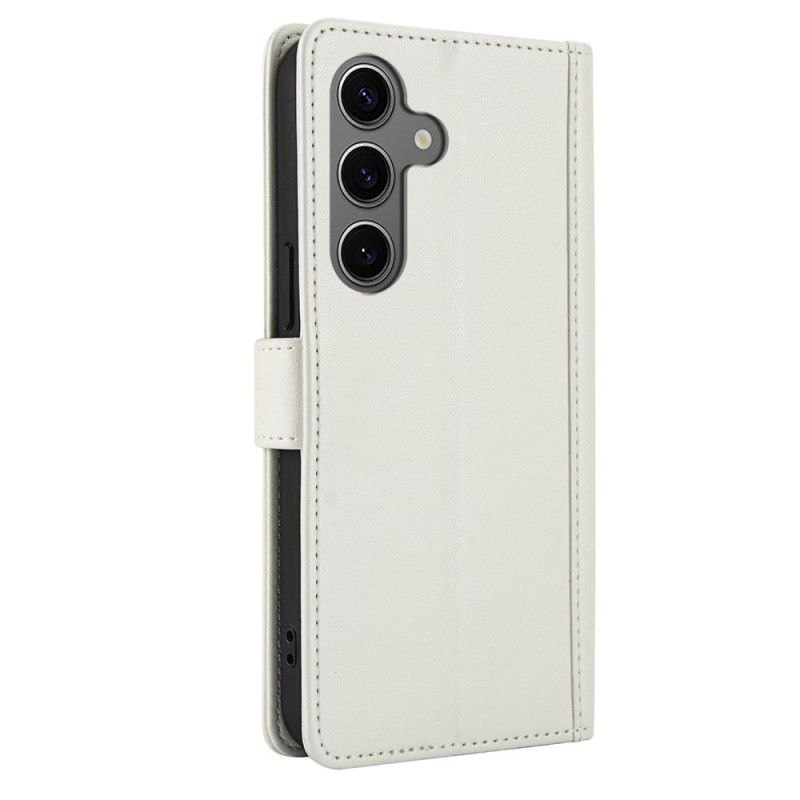 Lærdeksel Folio Deksel Samsung Galaxy S25 5g Mobildeksel Snor