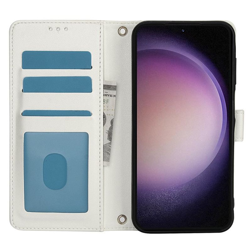 Lærdeksel Folio Deksel Samsung Galaxy S25 5g Mobildeksel Snor