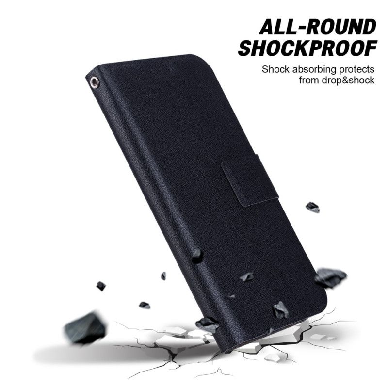 Lærdeksel Folio Deksel Samsung Galaxy S25 5g Mobildeksel Snor I Kunstskinn