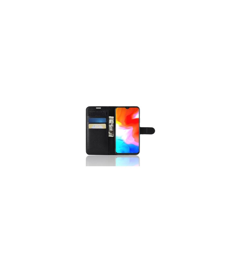 Lærdeksel Til OnePlus 6T Originalitet Stil Skinnkortholder