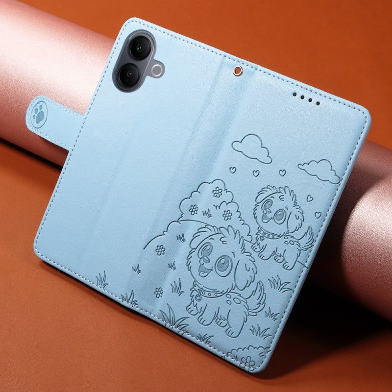 Folio Deksel Vivo V60 Lite Rfid-beskyttelse Og Hundemønster