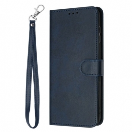 Lærdeksel Folio Deksel Vivo V60 Lite Læreffekt Stropp